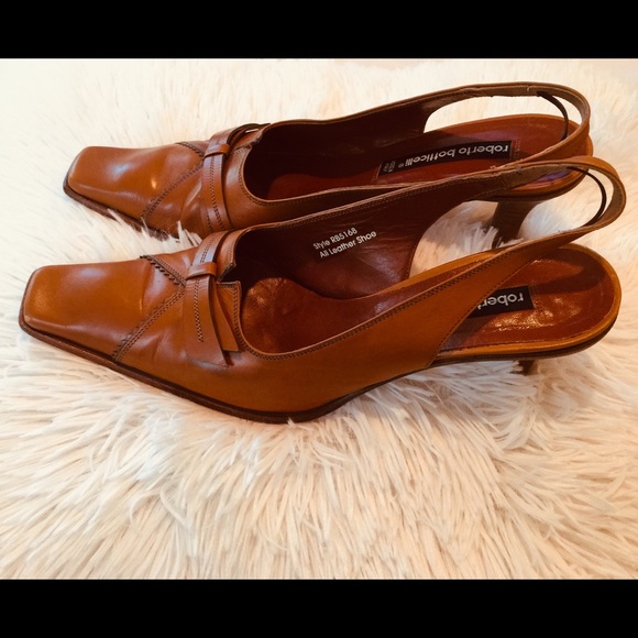 Roberto Botticelli Rust Short Heel Sling Back - Picture 6 of 8